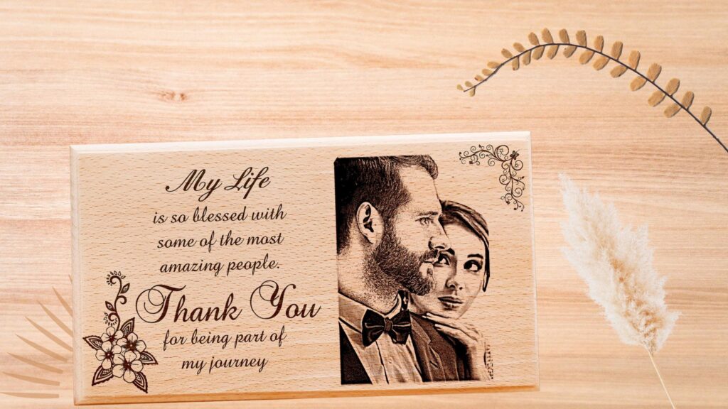 Engraved Photo Plaque for New Year Gift