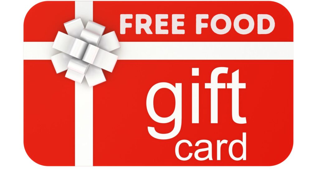Free Food Gift Card is unique Gift Ideas 