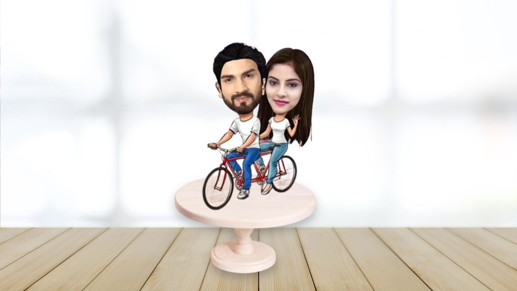  Caricature With Wooden Stand  for New Year Gift