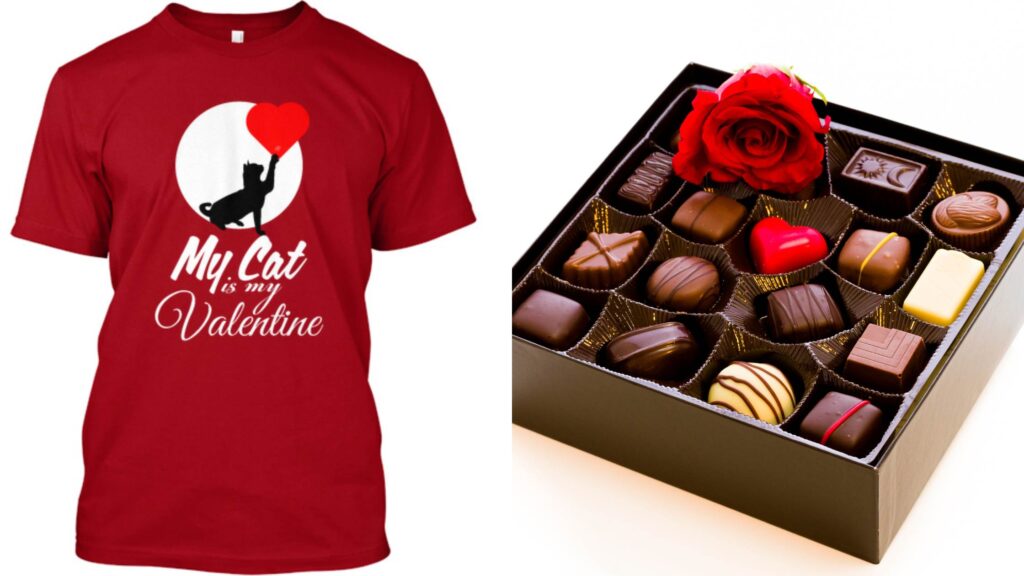 Customized  T-Shirt With Valentine's Day Chocolates
