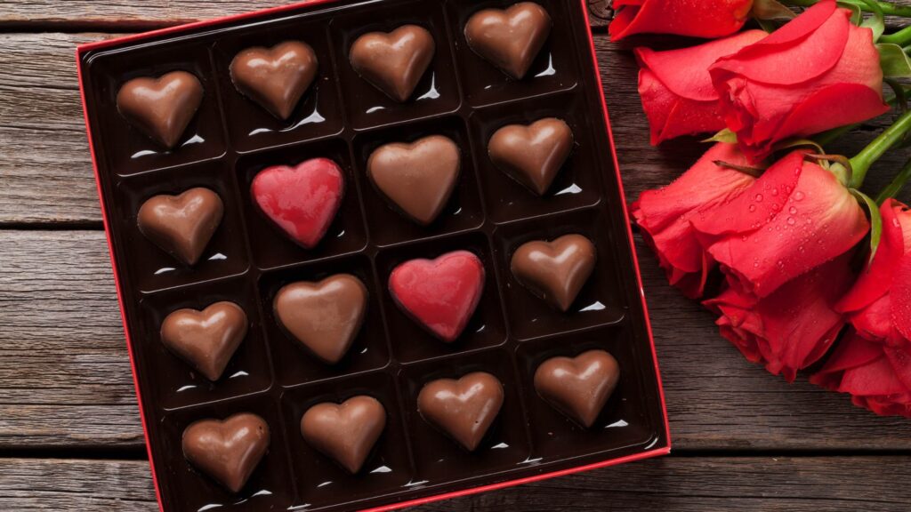 Cute Love Chocolate Box With A Heartfelt Love