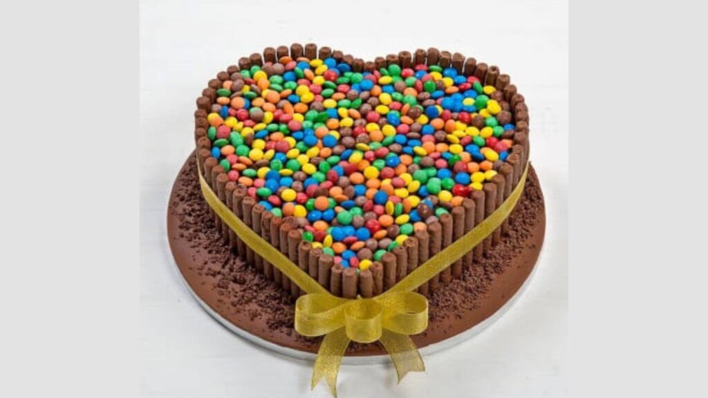 Gems Choco Truffle Heart-Shaped Cake