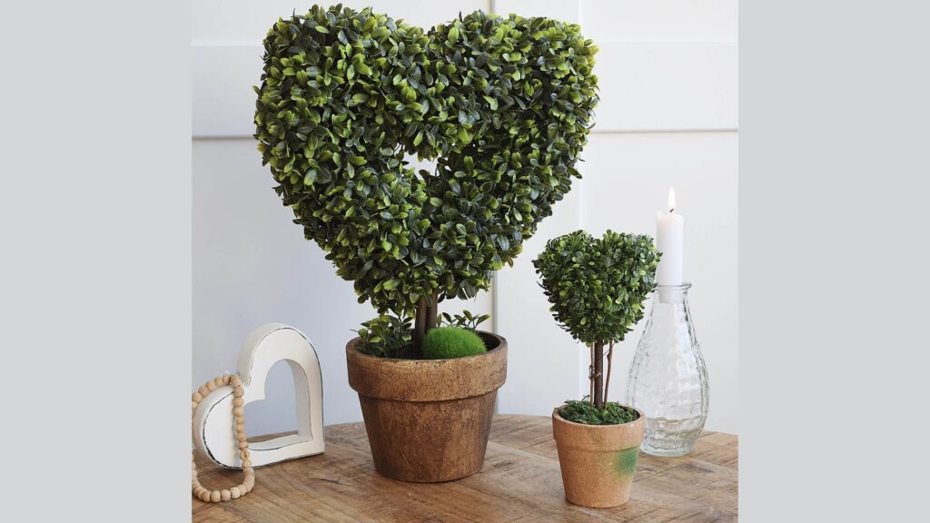 Handmade Heart Shaped Topiary
