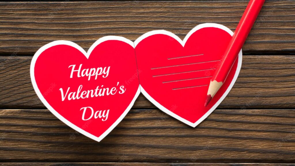 Handmade Heart Shaped Valentine's Card
