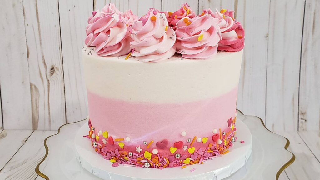 Valentines Day Ombre Cake