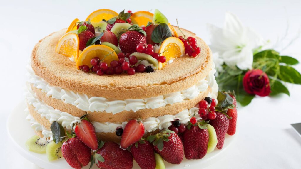 Yummy Fruit Garden Cake