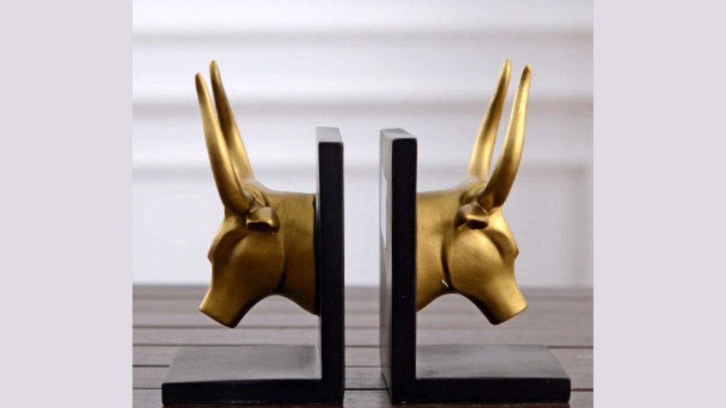 Gold Bull Bookend