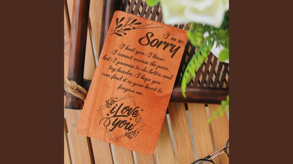 Customized Apology Card