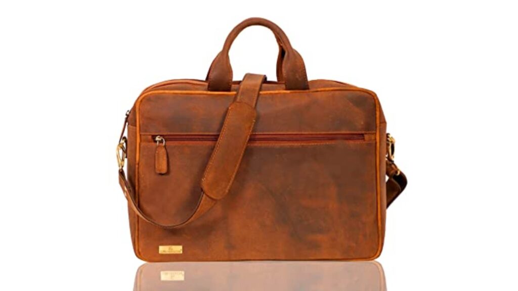 Wax Leather Laptop Bag