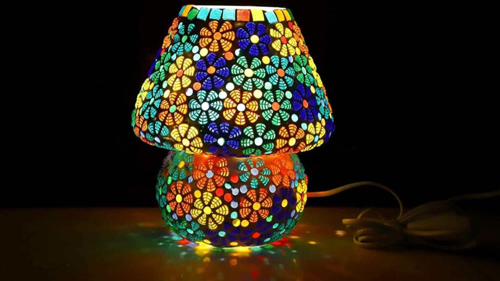 Multi Colour Table Lamp