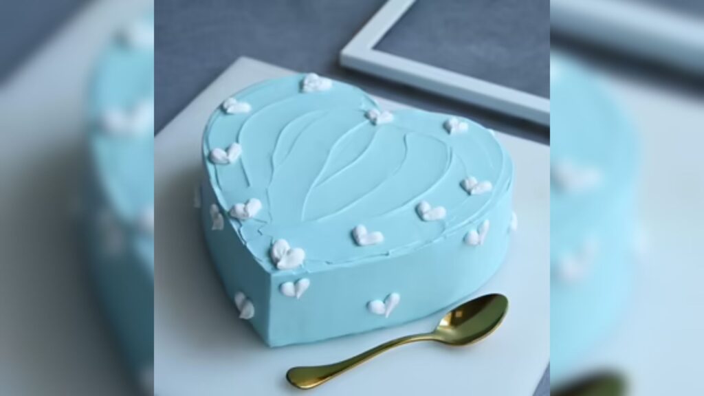 Aqua Blue Cream Cake