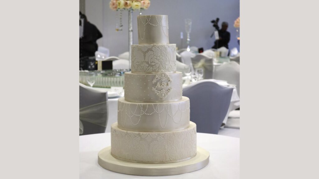 Satin Finish Wedding Cake Designs