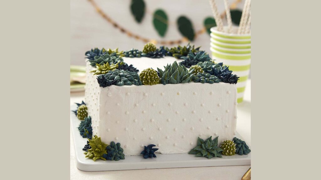 Succulent Dotted Cake